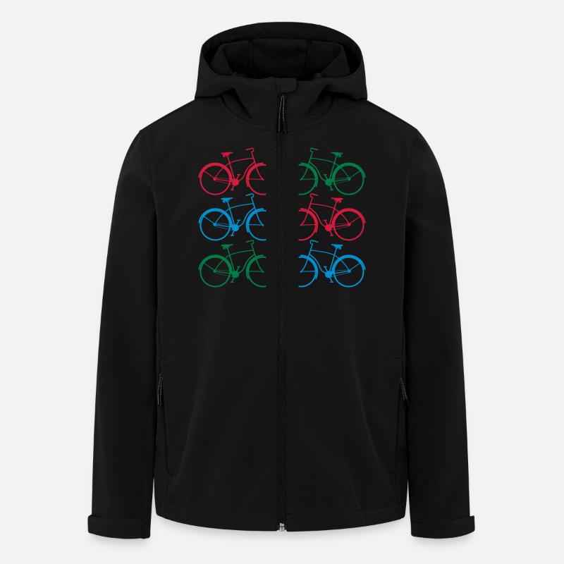 bikes - Recycelte Männer Softshell-Jacke von Stanley/Stella - Schwarz