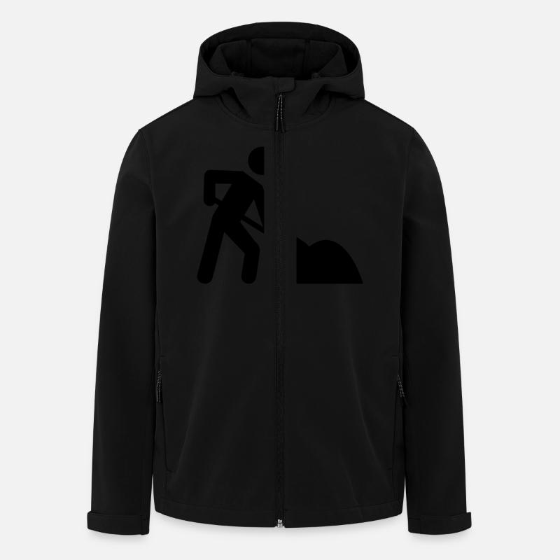 Ouvrier du bâtiment - Veste softshell homme en polyester recyclé Stanley/Stella - noir