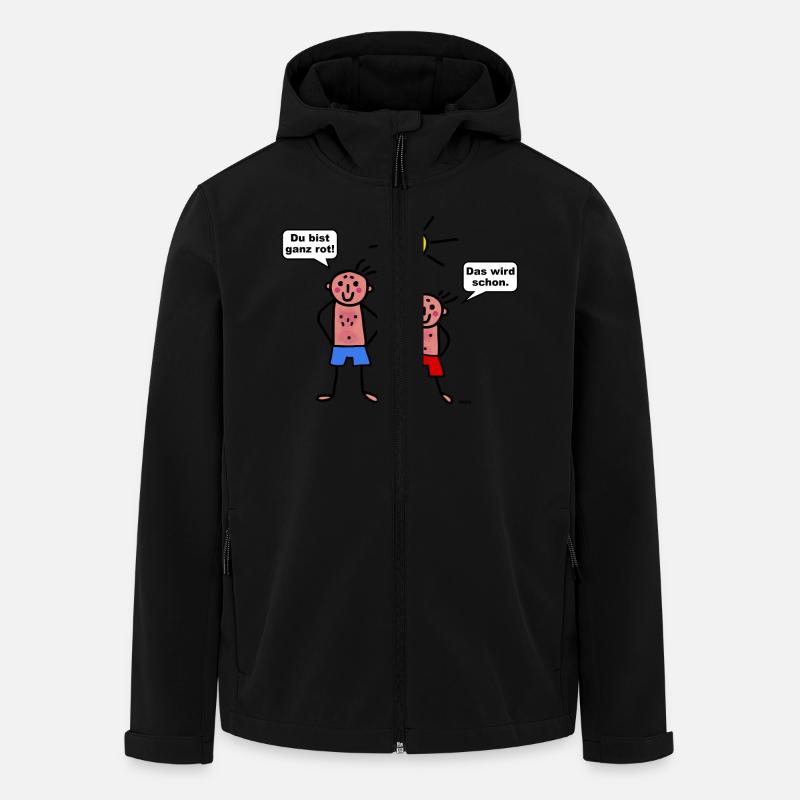 Sonnenbrand - Recycelte Männer Softshell-Jacke von Stanley/Stella - Schwarz