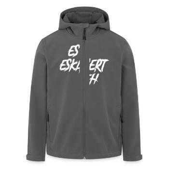 ES ESKALIERT EH - Recycelte Männer Softshell-Jacke von Stanley/Stella - Schwarz - Vorne - AI Model Male 185 light (185cm)
