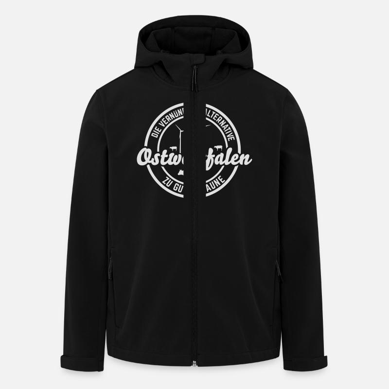Ostwestfalen Spruch Alternative zu guter Laune - Recycelte Männer Softshell-Jacke von Stanley/Stella - Schwarz