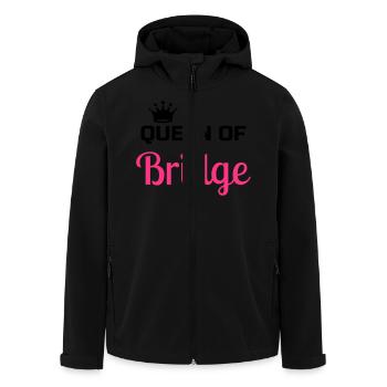 Bridge Card game Kartenspiel Jeu de cartes - Men’s Recycled Softshell Jacket by Stanley/Stella - black - Front - AI Model Male 185 light (185cm)