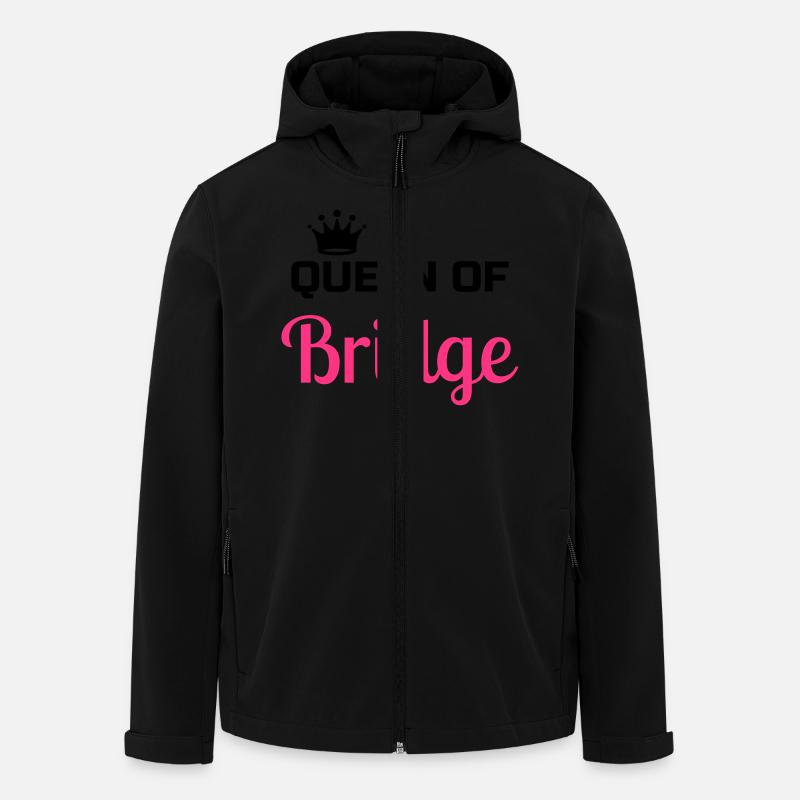 bridge / bridgeur / bridgeuse / cartes - Veste softshell homme en polyester recyclé Stanley/Stella - noir