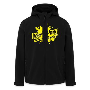 beer pong sports - Recycelte Männer Softshell-Jacke von Stanley/Stella - Schwarz - Vorne - AI Model Male 185 light (185cm)