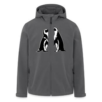 Penguins in love - Veste softshell homme en polyester recyclé Stanley/Stella - charbon - Devant - AI Model Male 185 light (185cm)