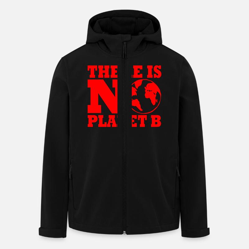 There is no planet B - Veste softshell homme en polyester recyclé Stanley/Stella - noir