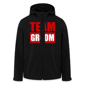 Team groom - Recycelte Männer Softshell-Jacke von Stanley/Stella - Schwarz - Vorne - AI Model Male 185 light (185cm)