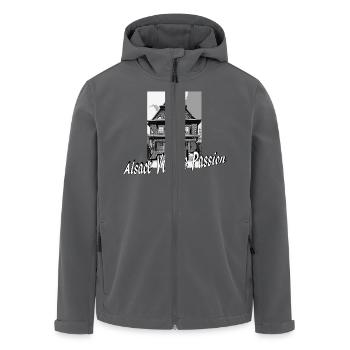 Alsace Village Passion AVP House - Men’s Recycled Softshell Jacket by Stanley/Stella - black - Front - AI Model Male 185 light (185cm)