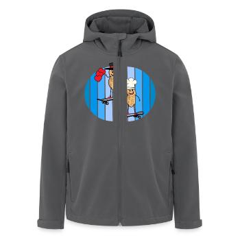 Erdnüsse Geburtstag Geburtstagsgrüße Torte Herz - Recycelte Männer Softshell-Jacke von Stanley/Stella - Schwarz - Vorne - AI Model Male 185 light (185cm)