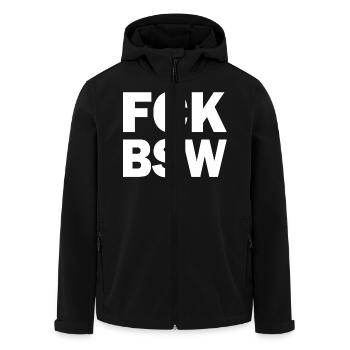 Fck bsw - Recycelte Männer Softshell-Jacke von Stanley/Stella - Schwarz - Vorne - AI Model Male 185 light (185cm)