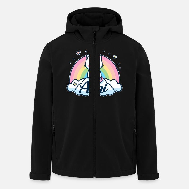Anni Last name First name Unicorn cat - Men’s Recycled Softshell Jacket by Stanley/Stella - black