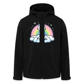 Ayla Nom Prénom Licorne chat - Veste softshell homme en polyester recyclé Stanley/Stella - noir - Devant - AI Model Male 185 light (185cm)