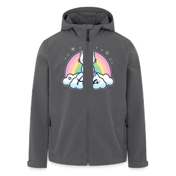 Ayla surname First name Unicorn cat - Men’s Recycled Softshell Jacket by Stanley/Stella - anthracite - Front - AI Model Male 185 light (185cm)
