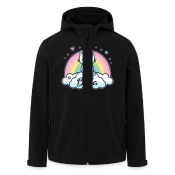 Bella Name First Name Unicorn Cat - Men’s Recycled Softshell Jacket by Stanley/Stella - black - Front - AI Model Male 185 light (185cm)
