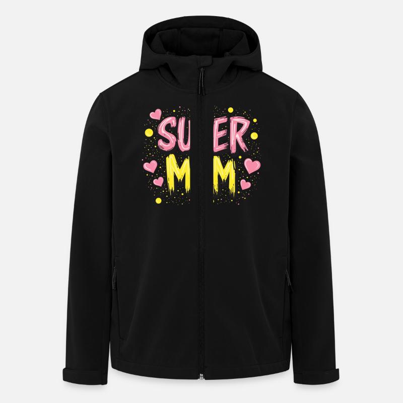 GESCHENK FÜR MAMA - Recycelte Männer Softshell-Jacke von Stanley/Stella - Schwarz