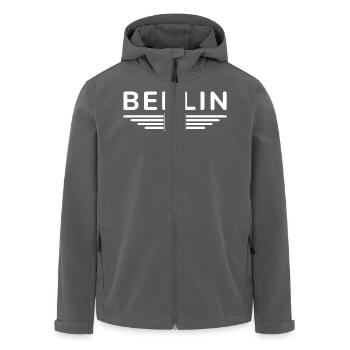 Berlin Germany Fan Outfit Design T Shirt - Men’s Recycled Softshell Jacket by Stanley/Stella - black - Front - AI Model Male 185 light (185cm)