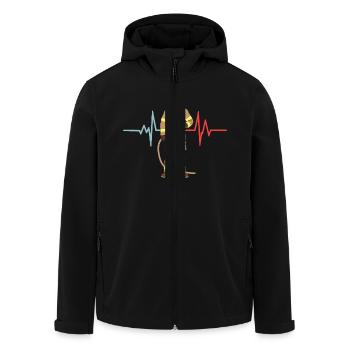 Dicton de la brigade de pompiers - Veste softshell homme en polyester recyclé Stanley/Stella - noir - Devant - AI Model Male 185 light (185cm)