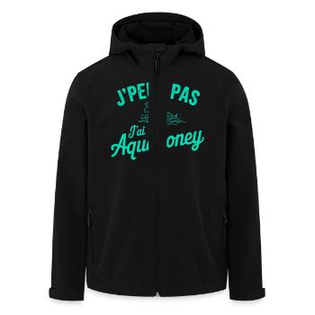 tee shirt I can't I have aquapony - Men’s Recycled Softshell Jacket by Stanley/Stella - black - Front - AI Model Male 185 light (185cm)