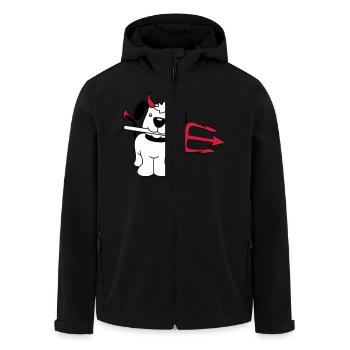 Chien Diable Satan Enfer Mal Trident Cornes Cool - Veste softshell homme en polyester recyclé Stanley/Stella - noir - Devant - AI Model Male 185 light (185cm)