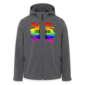 AfD stoppen gegen rechts Demokratie Vielfalt links - Recycelte Männer Softshell-Jacke von Stanley/Stella - Schwarz - Vorne - AI Model Male 185 light (185cm)
