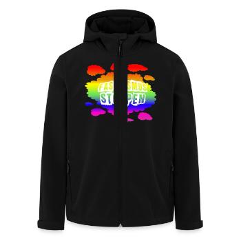 AfD stoppen gegen rechts Demokratie Vielfalt links - Recycelte Männer Softshell-Jacke von Stanley/Stella - Schwarz - Vorne - AI Model Male 185 light (185cm)