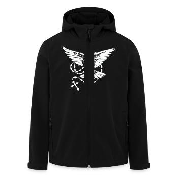 dove holy spirit - Men’s Recycled Softshell Jacket by Stanley/Stella - black - Front - AI Model Male 185 light (185cm)