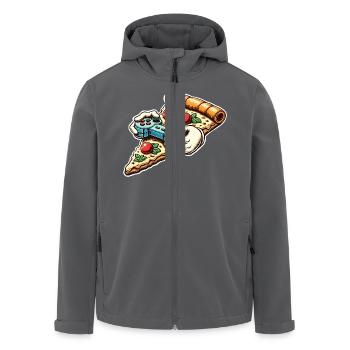 Pizza Gaming Gamer - Veste softshell homme en polyester recyclé Stanley/Stella - charbon - Devant - AI Model Male 185 light (185cm)