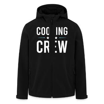 Cooking Crew - Men’s Recycled Softshell Jacket by Stanley/Stella - black - Front - AI Model Male 185 light (185cm)