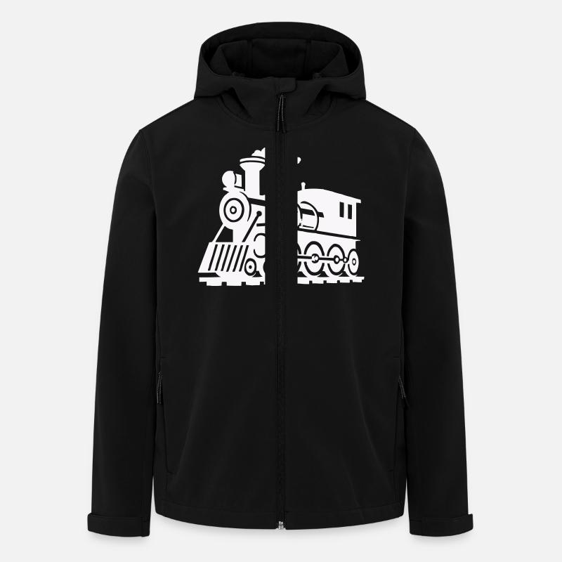 Train locomotive - Men’s Recycled Softshell Jacket by Stanley/Stella - black