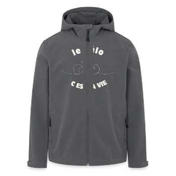 Cycling is life,Cycling,Cyclist,Cycling - Men’s Recycled Softshell Jacket by Stanley/Stella - black - Front - AI Model Male 185 light (185cm)