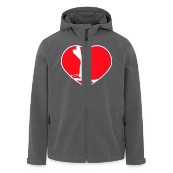 Bunny Heart Ski Bunny Ski Hiver Ski Snow Cool - Veste softshell homme en polyester recyclé Stanley/Stella - noir - Devant - AI Model Male 185 light (185cm)