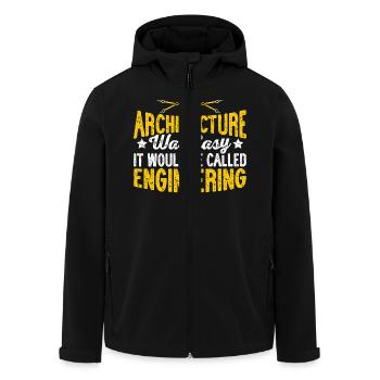 Architekt - Recycelte Männer Softshell-Jacke von Stanley/Stella - Schwarz - Vorne - AI Model Male 185 light (185cm)