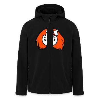 Vogel Dame Frau weiblich hübsches Gesicht Schleife - Recycelte Männer Softshell-Jacke von Stanley/Stella - Schwarz - Vorne - AI Model Male 185 light (185cm)
