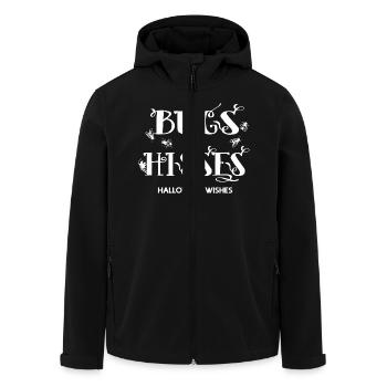 Bugs and Hisses Halloween Wishes - Men’s Recycled Softshell Jacket by Stanley/Stella - black - Front - AI Model Male 185 light (185cm)
