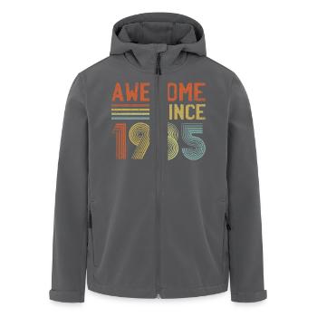 Awesome Since 1985" – Retro Vintage 40. Geburtstag - Recycelte Männer Softshell-Jacke von Stanley/Stella - Schwarz - Vorne - AI Model Male 185 light (185cm)