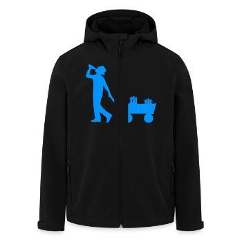 Fête des pères - Veste softshell homme en polyester recyclé Stanley/Stella - noir - Devant - AI Model Male 185 light (185cm)