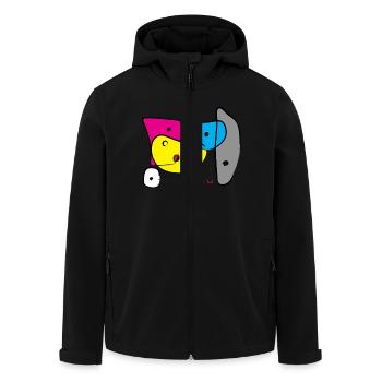 Poignées d’escalade de bloc couleur 3 - Veste softshell homme en polyester recyclé Stanley/Stella - noir - Devant - AI Model Male 185 light (185cm)