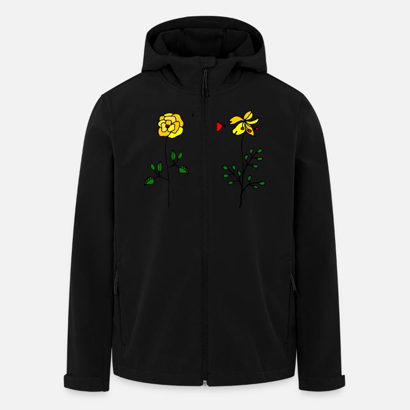 Blumen - Recycelte Männer Softshell-Jacke von Stanley/Stella - Schwarz