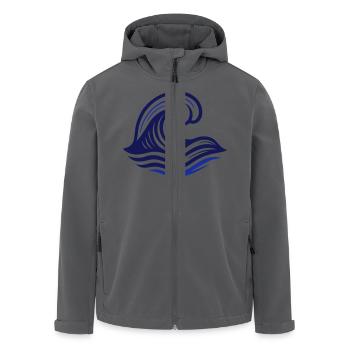 Welle Symbol Ozean - Recycelte Männer Softshell-Jacke von Stanley/Stella - Schwarz - Vorne - AI Model Male 185 light (185cm)