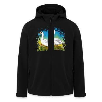 Geese - Men’s Recycled Softshell Jacket by Stanley/Stella - black - Front - AI Model Male 185 light (185cm)