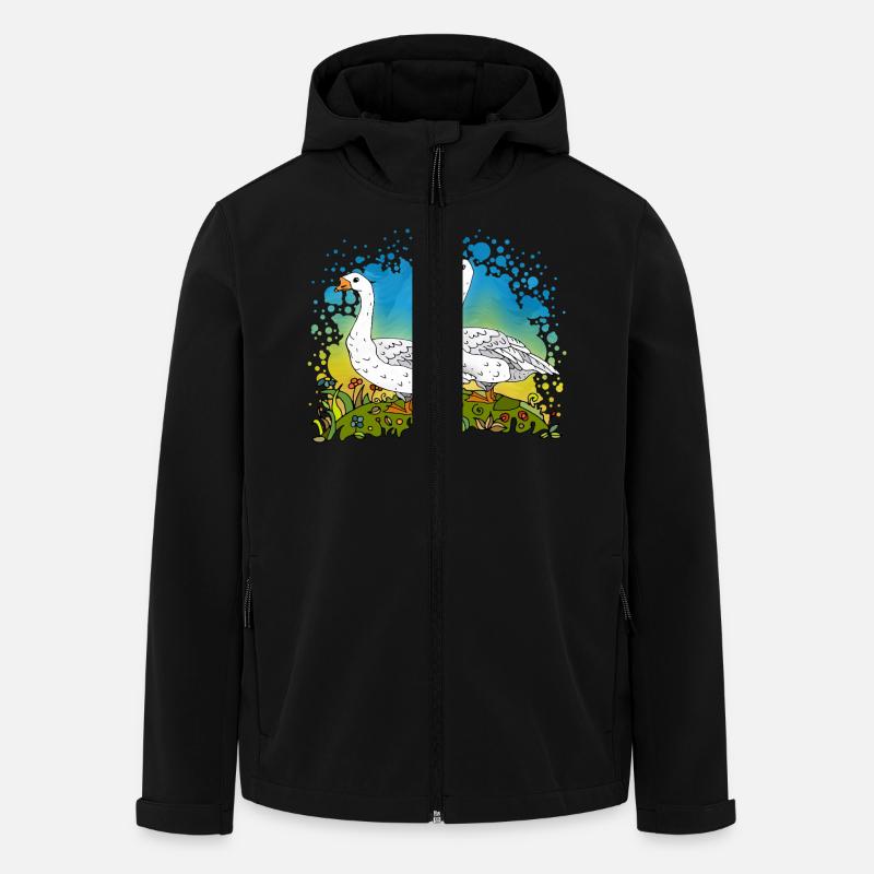 Gänse - Recycelte Männer Softshell-Jacke von Stanley/Stella - Schwarz