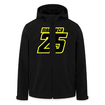 Maillot Majorque 2025 - Veste softshell homme en polyester recyclé Stanley/Stella - noir - Devant - AI Model Male 185 light (185cm)