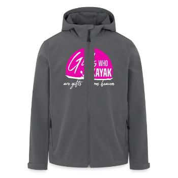 Girls Who Kayaking - Men’s Recycled Softshell Jacket by Stanley/Stella - black - Front - AI Model Male 185 light (185cm)