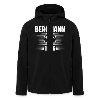 Erzgebirge Bergmann - Recycelte Männer Softshell-Jacke von Stanley/Stella - Schwarz - Vorne - AI Model Male 185 light (185cm)