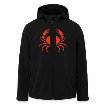 Krebs - Recycelte Männer Softshell-Jacke von Stanley/Stella - Schwarz - Vorne - AI Model Male 185 light (185cm)