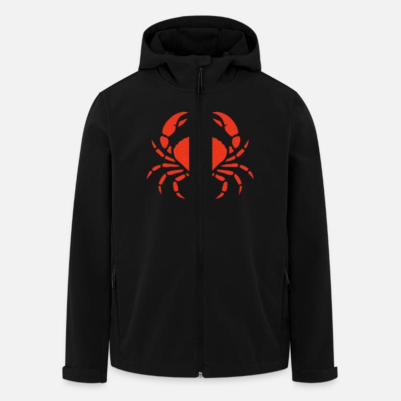 Krebs - Recycelte Männer Softshell-Jacke von Stanley/Stella - Schwarz