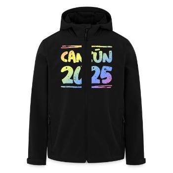 Cancun 2025 Colorful - Men’s Recycled Softshell Jacket by Stanley/Stella - black - Front - AI Model Male 185 light (185cm)