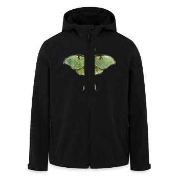Luna Moth Nocturnal Magic - Men’s Recycled Softshell Jacket by Stanley/Stella - black - Front - AI Model Male 185 light (185cm)