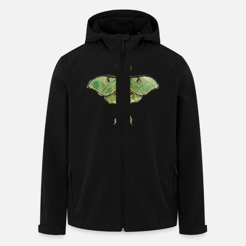 Luna Moth Nocturnal Magic - Men’s Recycled Softshell Jacket by Stanley/Stella - black