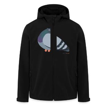 Pigeon pigeons - Men’s Recycled Softshell Jacket by Stanley/Stella - black - Front - AI Model Male 185 light (185cm)